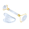 White Jade Stone Roller and Guasha Set