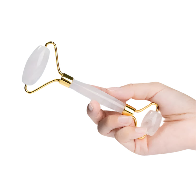 White Jade Stone Roller and Guasha Set